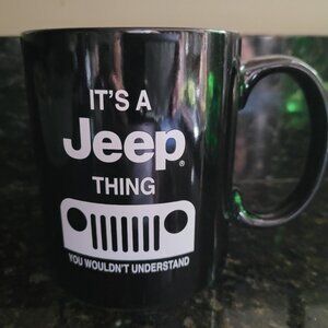 Ceramic JEEP (licensed product) - black mug - Brand New, never used